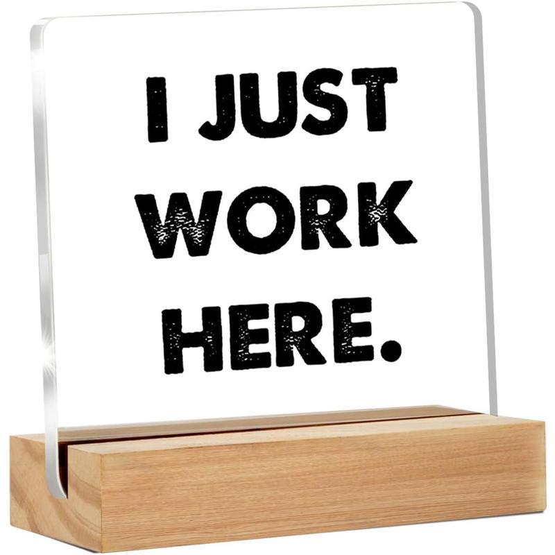 Funny Office Desk Sign - Humor Work Forecast Clear  Decorative Sign for Cubicle (4 x 4 Inches)