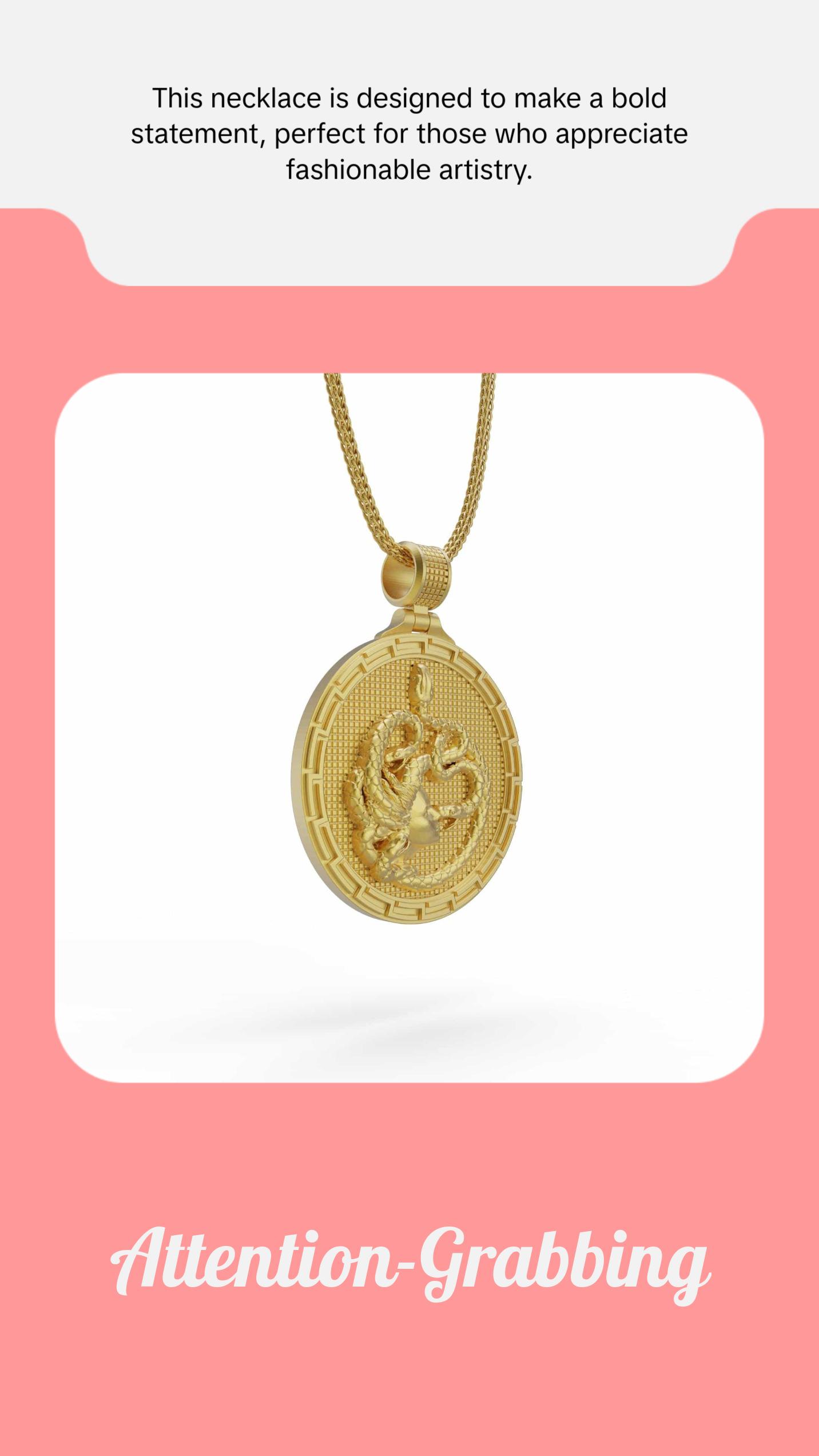 Medusa Snakes Necklace