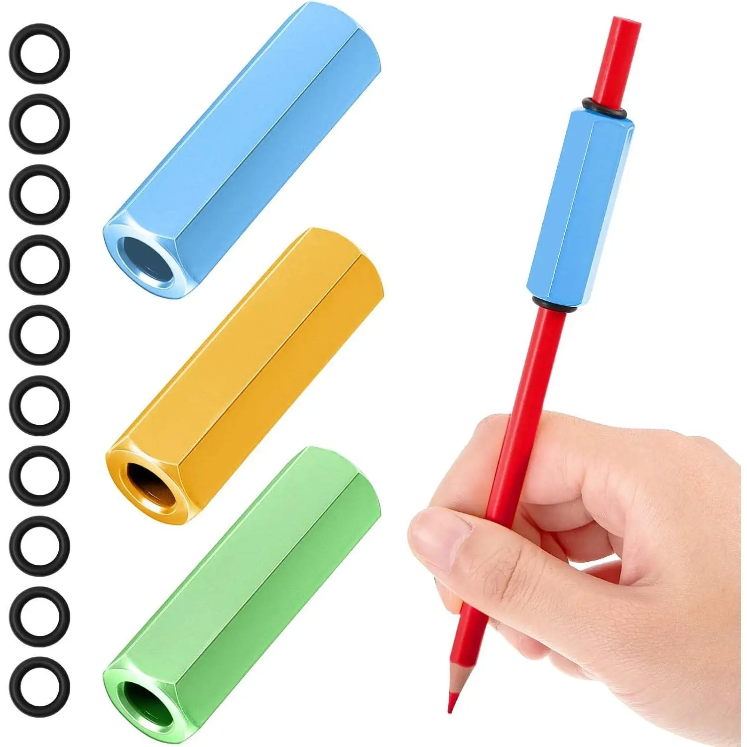 Orange, Light Blue, Light Green