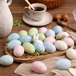 Realistic Speckled Easter Eggs - 36/32/18/16 Pcs Durable Plastic Faux Eggs Pastel Colors, Matte Bowl Vase Filler for Easter Decorations 2026, Spring Mantel Display Home Decor Party Favors,  Family Egg Hunts, Table Centerpiece, DIY Crafts & Basket Stuffers
