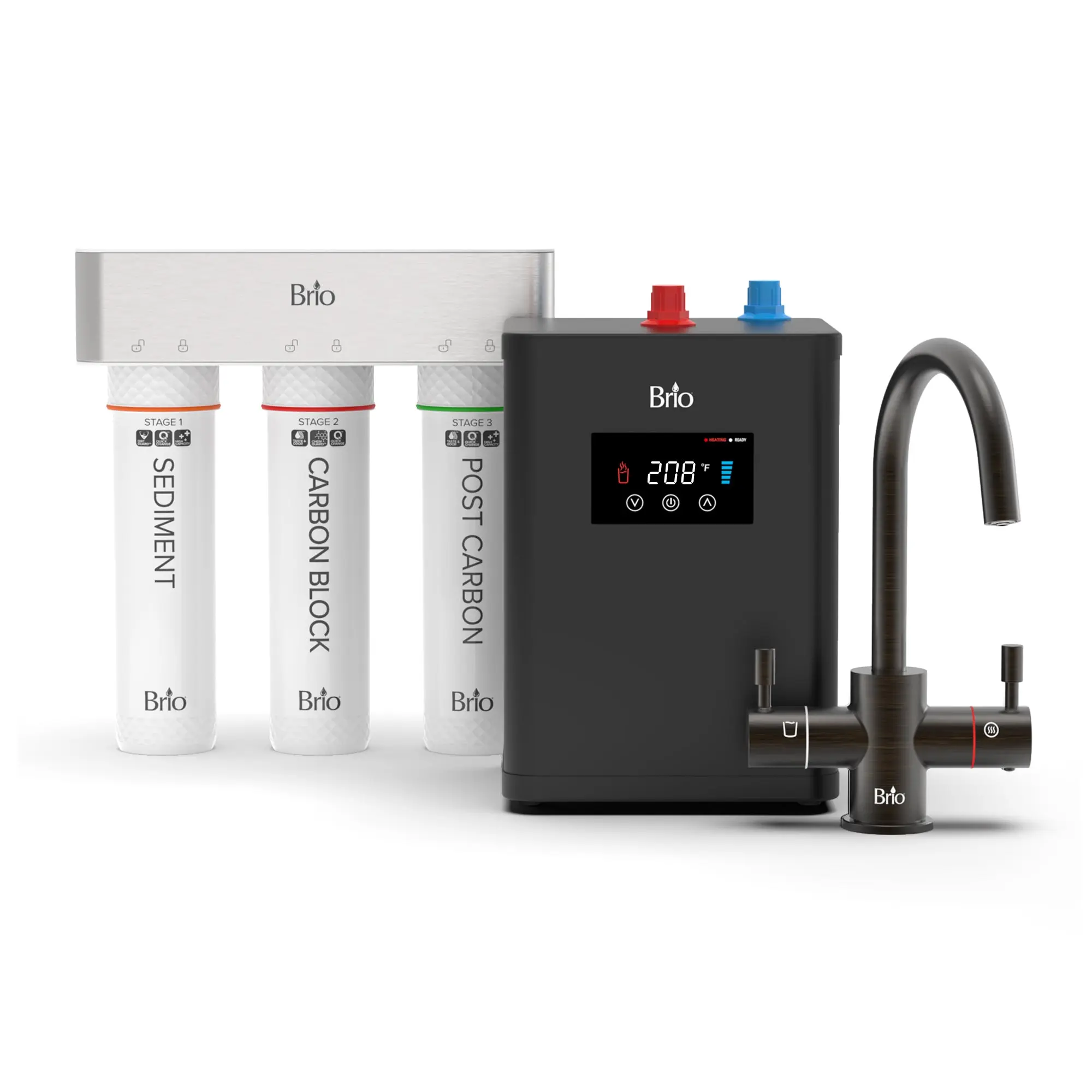 Brio 3-Stage Digital Instant Hot Water Undersink Dispenser System – Oil-Rubbed Bronze