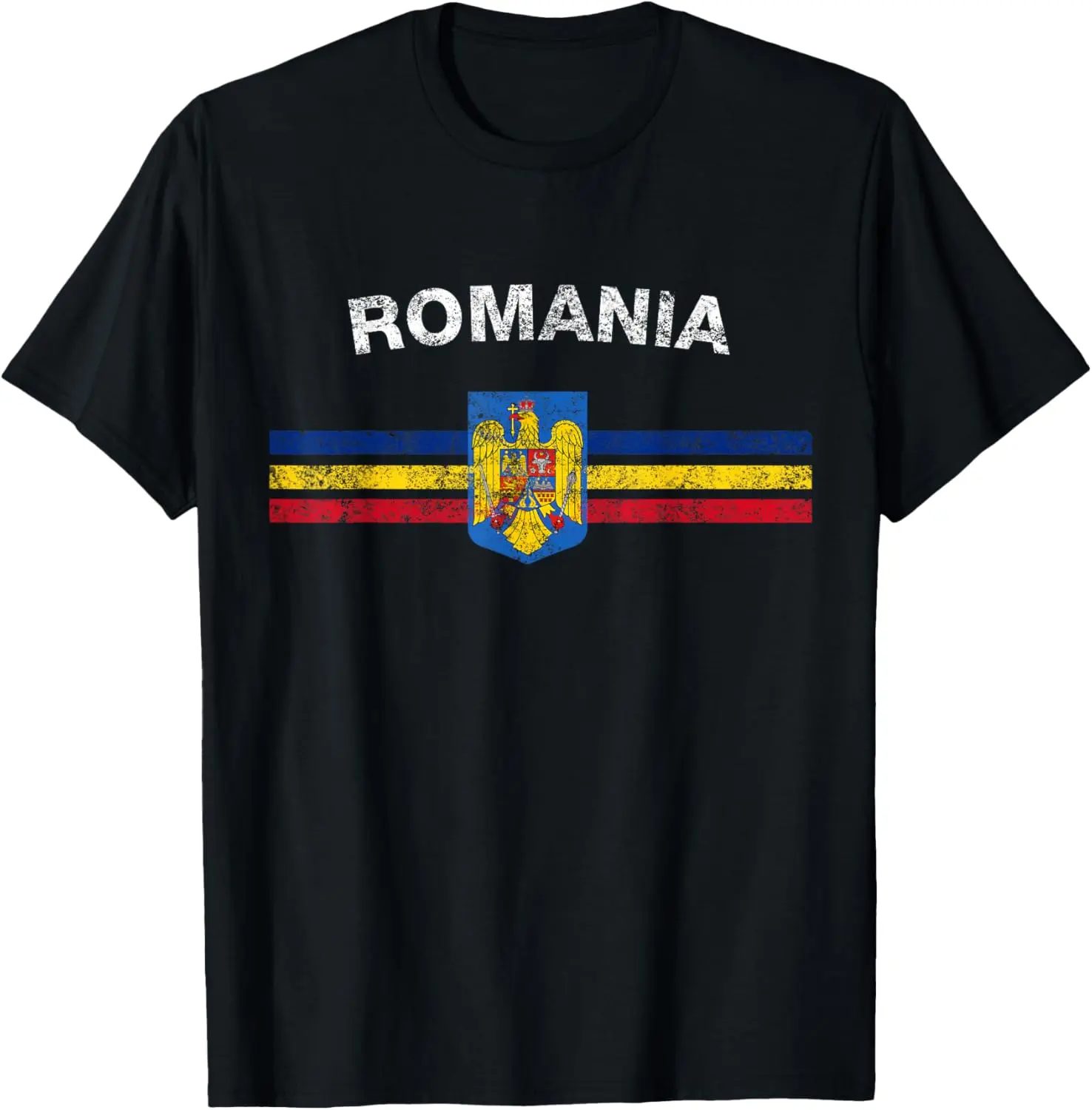 100%cotton Romanian Flag Shirt - Romanian Emblem & Romania Flag Shirt T-Shirt Menswear Top