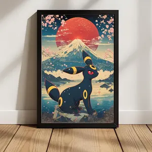 [Sale Off Up To 35%] Traditional Japanese Umbreon Pokemon Wall Art  Anime Gaming Decor  Anime Poster  Pokemon Poster. No Frame