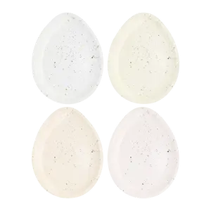 Easter Egg Shaped Paper Plate Set