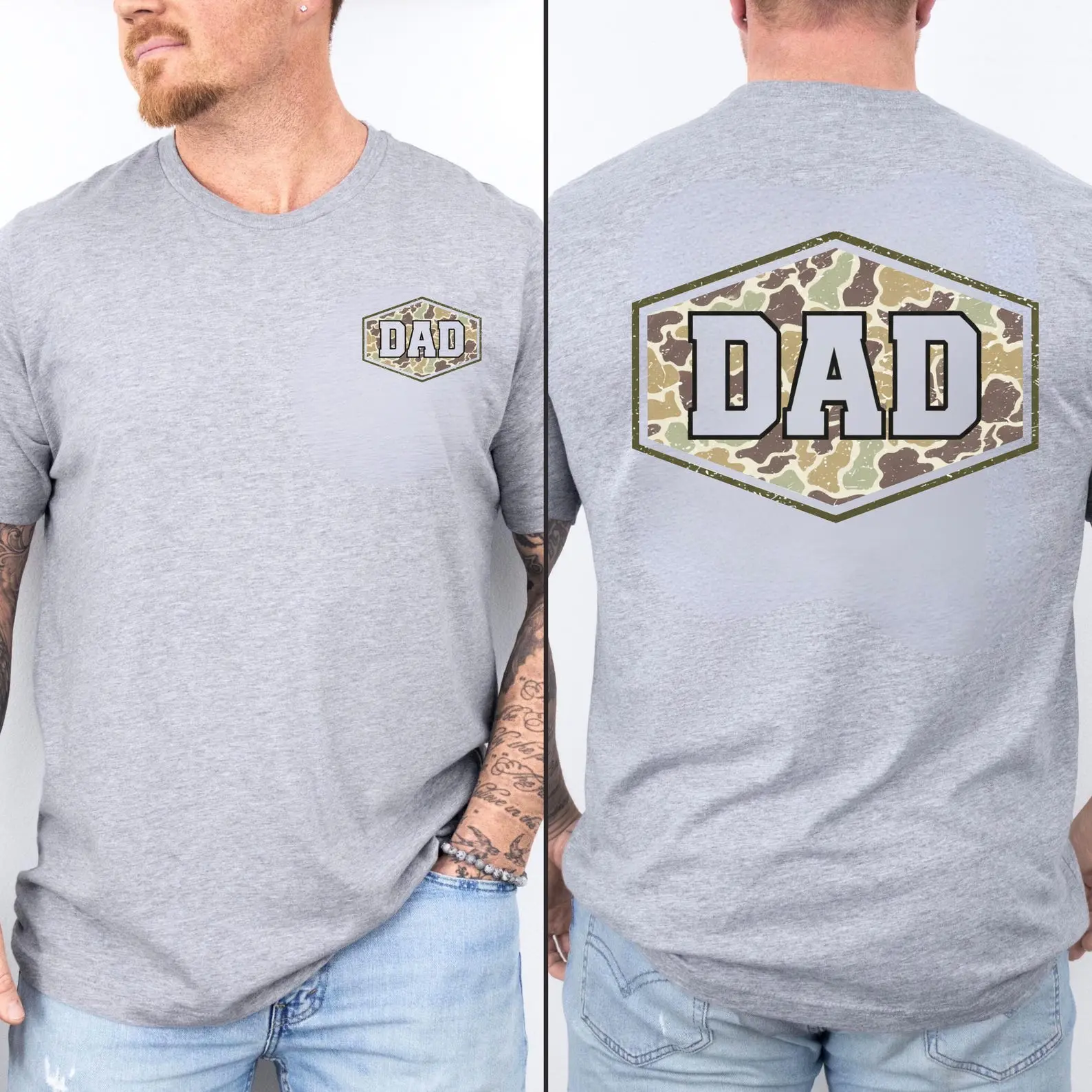 Camouflage Dad Shirt, Retro Varsity Dad Tee, Duck Camo Father’s Day Gift, Classic Dad Shirt, Retro Dad Shirt, Gift For Dad