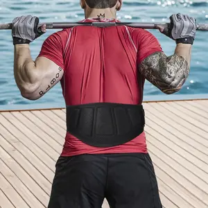 1 Piece Men's EVA Squat Fitness Belt - Weightlifting Support Belt with Hook and Loop Closure, Breathable Polyester Fiber for Core Stability Training, Gym and Squat Training Red/Black Waist Equipment