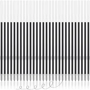 100 count Ink Pen Refills Replaceable, 0.7mm Black Ballpoint Pen Refills 5.5 Inch in Length Black Ink Refills Smooth Writing Pen Refills for Journal Writing Office School Supplies