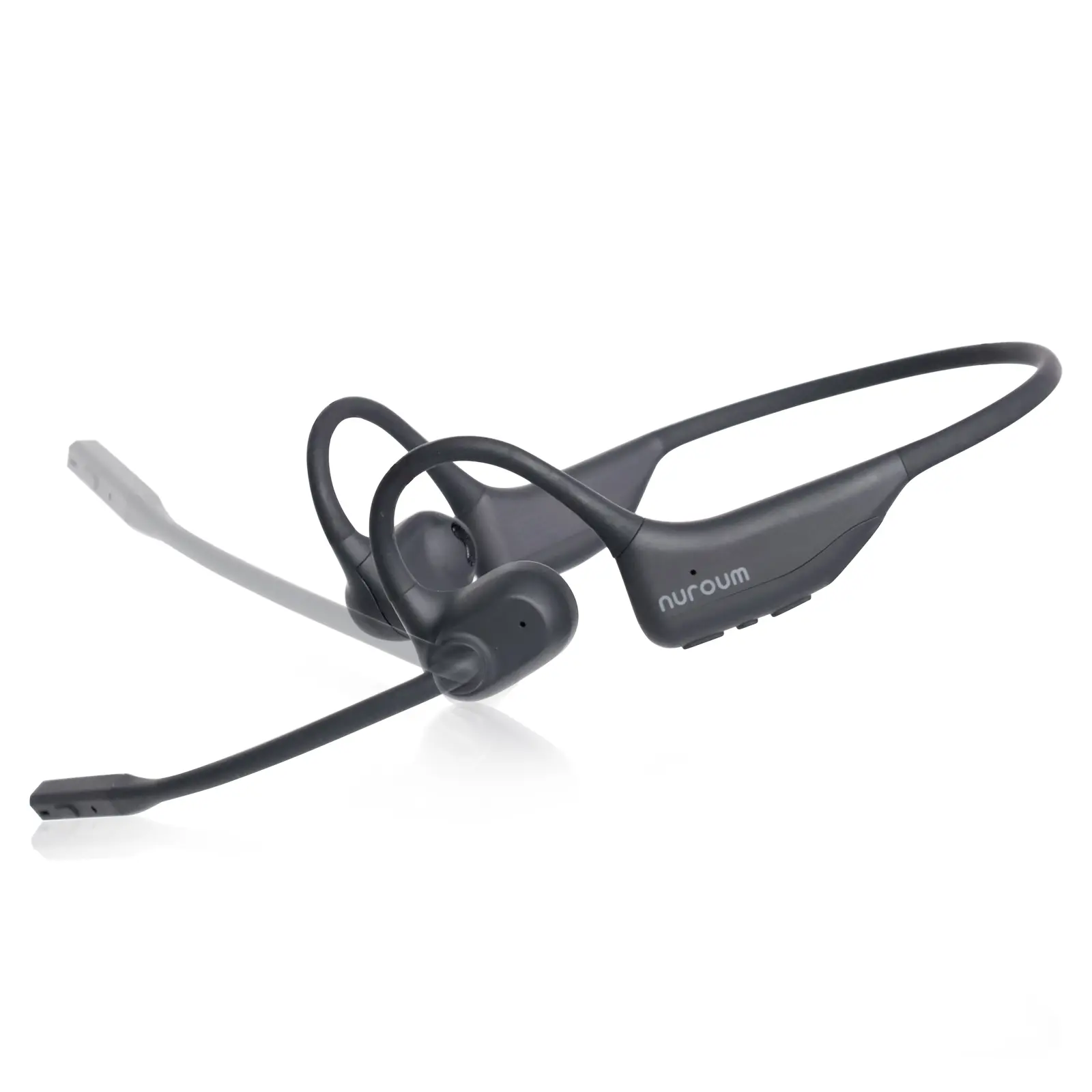 OW20B Open Ear Headphones with Mic, ENC Noise Cancelling Microphone, Bluetooth 5.3 Multi-Point Connection, Sweatproof Wireless Headset for Work, 15H Comfort for Driving, Office, Workout