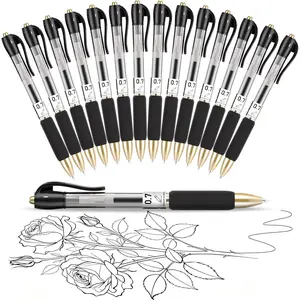 Gel Pens Black, 15-Pack 0.7mm Fine Point Pens, Ideal for School Supplies, Office Use, and Daily Writing. Smooth Ink Flow, Durable Tips, Ink Pens, Teacher Pens
