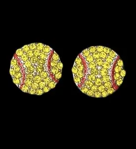 DRIPPY SOFTBALL EARRINGS