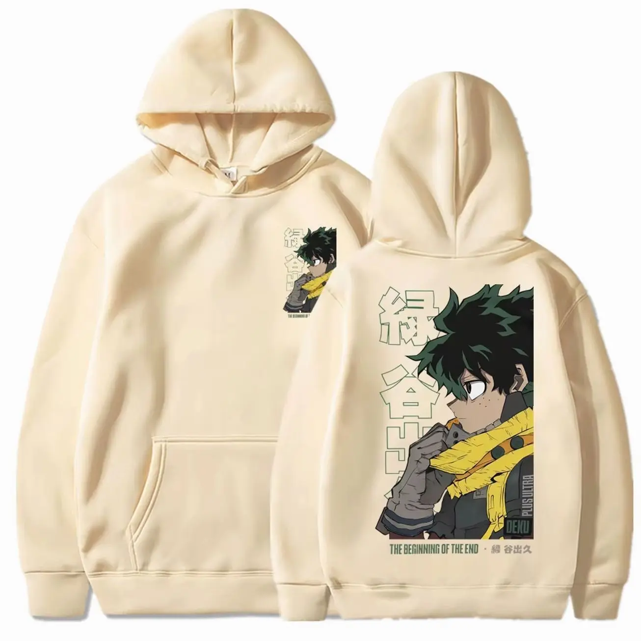 Japanese Anime My Hero Academia Hoodie Deku Izuku Midoriya Vintage Sweatshirt Men Women Casual Oversized Fleece Long Sleeve Male