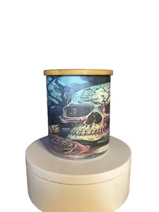 Dark Academia Study 6 oz Decorative Scented Soy Wax Sublimation Candle *Imperfects