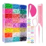 Colorful Elastic Hair Ties with Storage Box & Hair Styling Tools, Hair Ties & Hair Styling Tools, Fashion Hair Accessories for Girls & Women, Hair Styling Set, Hairstyle