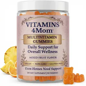 Vitamins4Mom Multivitamin Gummies for Women – Daily Wellness Support, Energy, Immunity, Hair Skin & Nails – Mixed Fruit Flavor (60 Gummies)