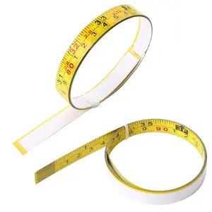 39 Inch Measure Tape with Adhesive Backing, 2 Pack Left to Right Metal Measuring Tape Sticky Measure Tape Double Scale Sticky Tape Measure Workbench Ruler for Woodworking,,Drafting Table (Yellow)