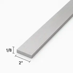 1/8” x 2” Aluminum Flat Bar 6061-T6 11ga Metal Flat Strap 0.125” Aluminum Plate Strip Rectangle Bar Stock Welding Practice Fabrication