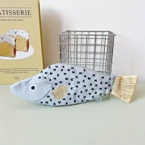 Cute Small Fish Stonefish Pencil Case, Student Stationery Storage Bag, Large Capacity Funny Canvas Organizer, School Supplies Holder