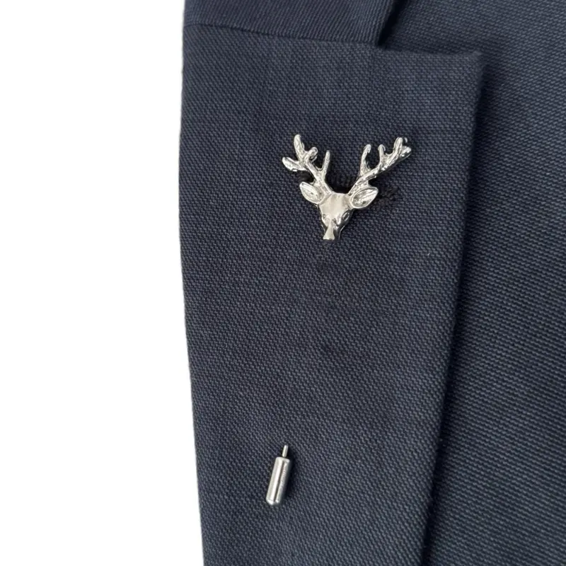 Deer Lapel Stick pin, Lapel Pin for Men, Wedding Groomsmen pin, Suit Lapel Pin Acessories, Men Brooch
