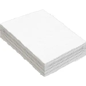 100 Sheets Watercolor Paper, 6 x 4 inch White Cotton Handmade 300 GSM Rough Textured Deckled Edge Paper for Watercolors/Wedding Invitations/Cards/Crafts