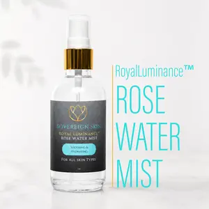Sovereign Skin Royal Luminance Rose Water Mist Soothing Hydrating Facial Spray | Brightening Toner Mist for All Skin Types