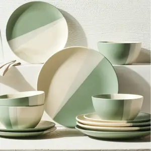 Sage Hayes Stoneware 12 Piece Dinnerware Set - Perfect for Your Kitchen