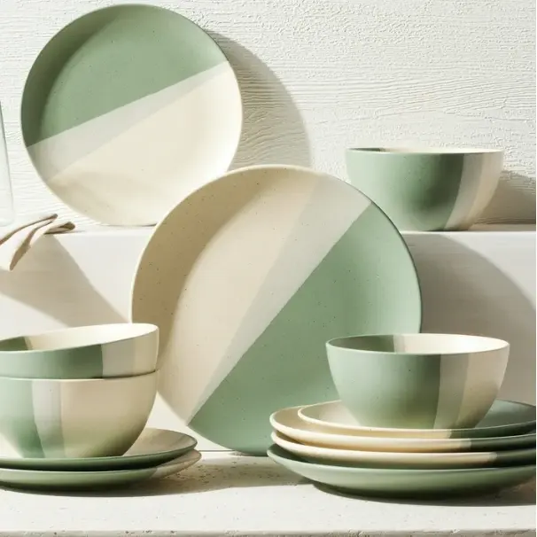 Sage Hayes Stoneware 12 Piece Dinnerware Set - Perfect for Your Kitchen
