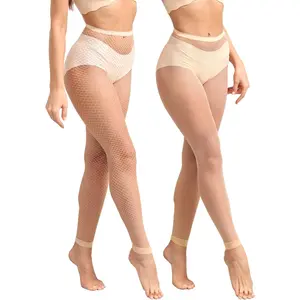 2 Pairs Women's Footless Fishnet Tights High Waist Fishnets for Women Fishnet Stockings