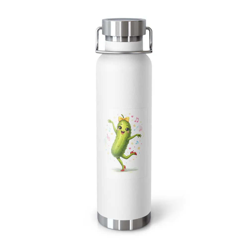 Happy Dancing Pickle Copper Vacuum Insulated Bottle