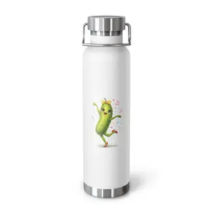 Happy Dancing Pickle Copper Vacuum Insulated Bottle