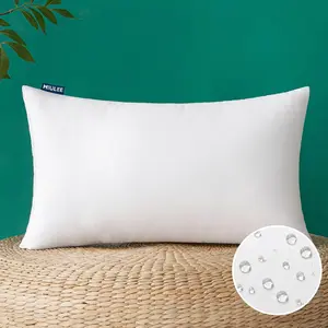 12x20 Inch Outdoor Waterproof Decorative Throw Pillow Insert, Rectangle Lumbar Garden Pillow Form for Patio Sofa Couch