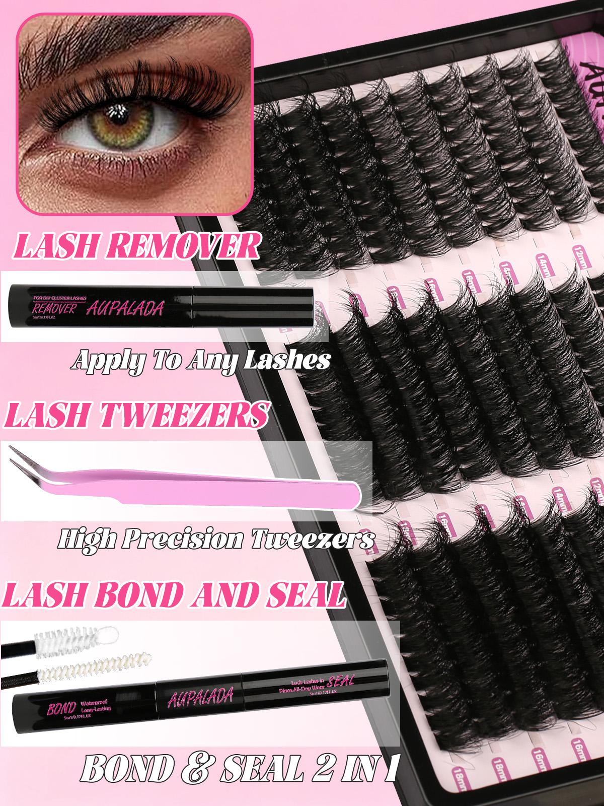 Lash Clusters 60/80/100P Invisible Band DIY Lashes - Individual Clusters or Full Kit to Customize! -Wet Look Waterproof Eyelash Extension Wispy Manga Kawaii Doll Lashes Feline lash look Medusa Lash handmade lash TikTok Shop
