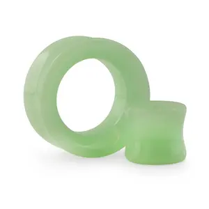 Green Glow in the Dark Glass Tunnels