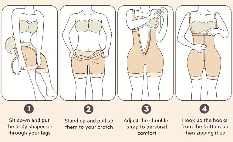 Women's Enhanced Waist & Abdomen Control Shapewear Bodysuit, Open Crotch with Zipper for Convenience, Butt Lifting Full Body Shaper, Plus Size Breathable Tummy Control Faja