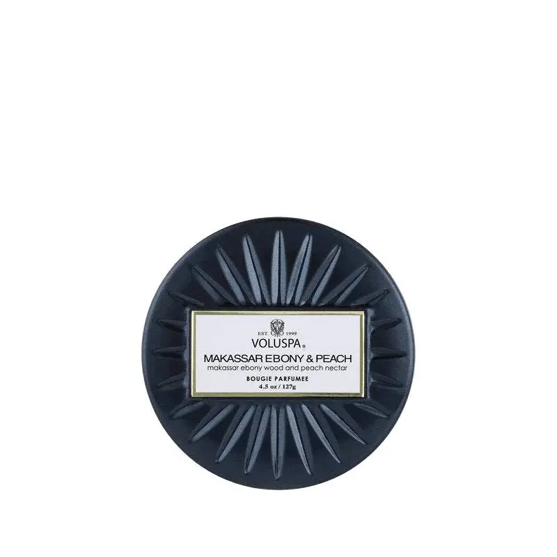 Makassar Ebony Peach - Mini Tin Candle