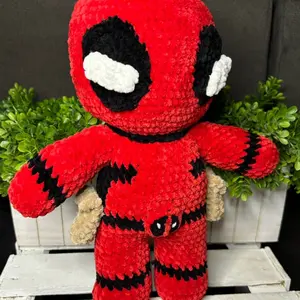 Handmade Crochet Red Guy