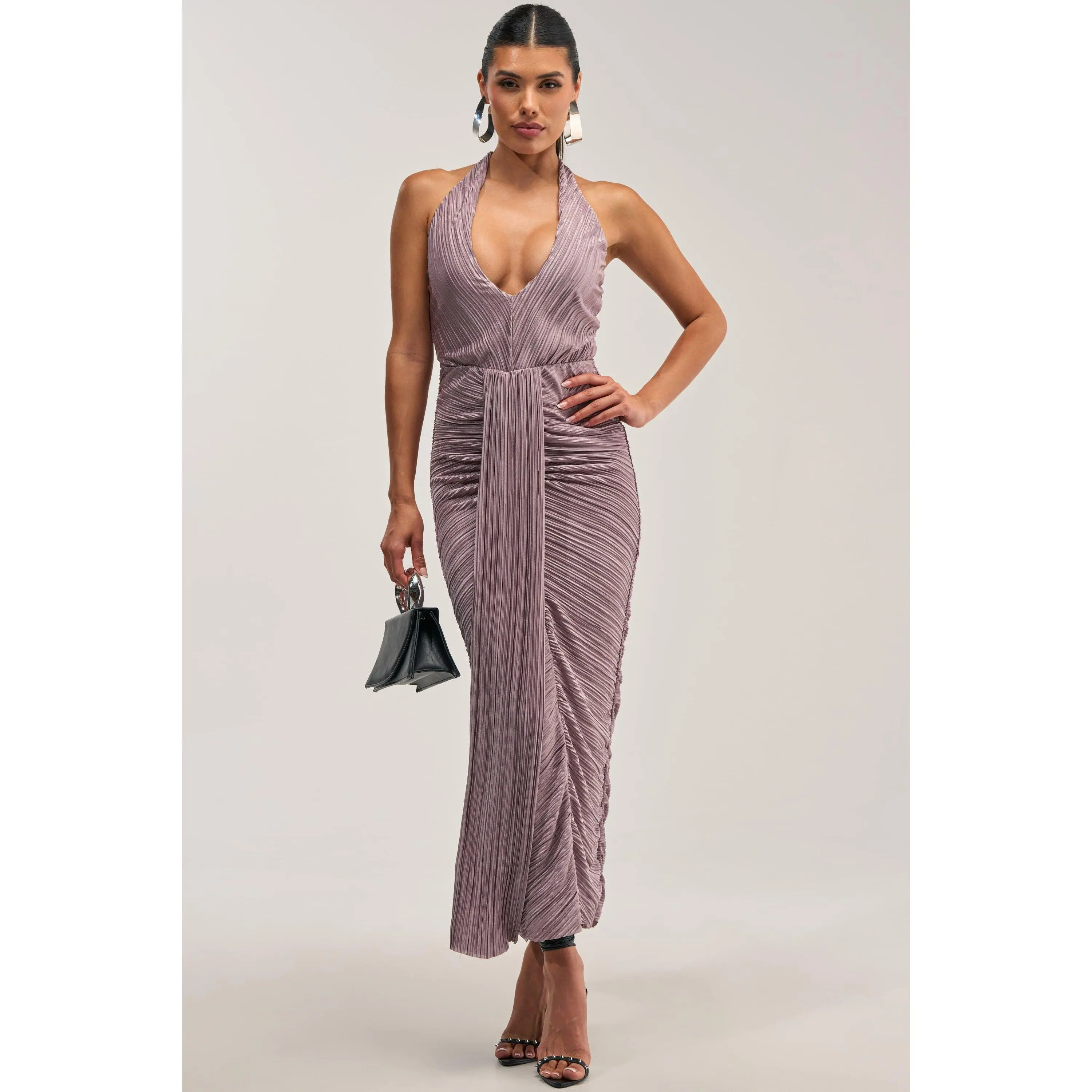 SARAH SLINKY DRESS IN MAUVE