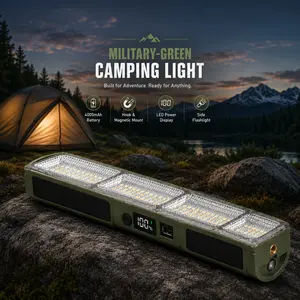 168-LED Rechargeable Camping Light & Work Light, 4000mAh Portable Backup Light with USB Output for Device Charging, Magnetic Base,  Battery Display & 3 Light Modes, Water-Resistant Outdoor Light for Camping, Emergency portable lantern,flood lights