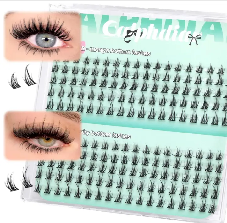 Bottom Lashes Manga Fairy Bottom Lash Clusters DIY Eyelash Extension 5-8mm Bottom Eyelashes Individual 2 Styles Natural Lower Lashes Clusters for Bottom Lash Extensions by calphdiar