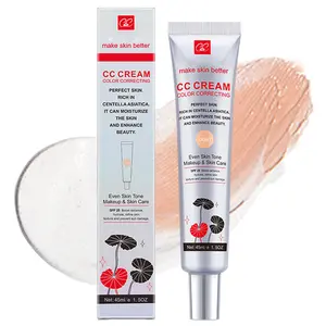 Color Correcting CC Cream with SPF 25, CC Cream Foundation Full Coverage, Invisible Pore, Even Skin Tone, Moisturizing Pre-Makeup Primer