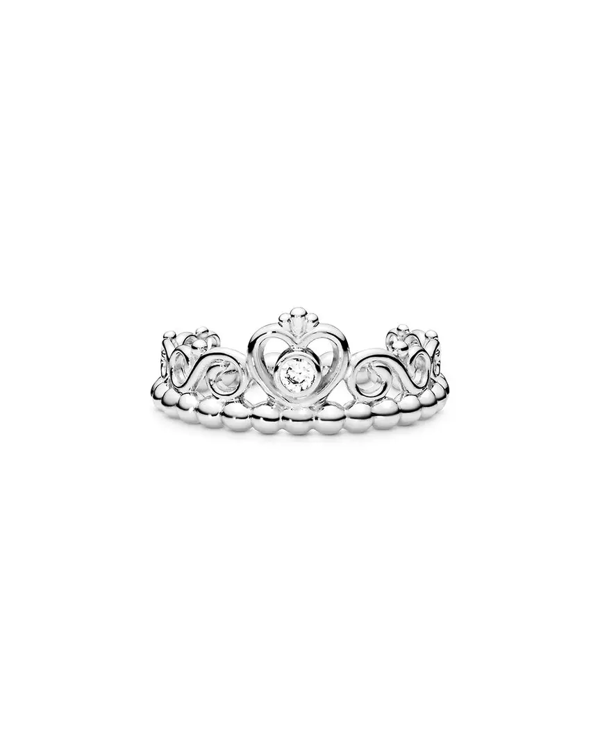 Pandora Moments Silver CZ Princess Tiara Crown Ring