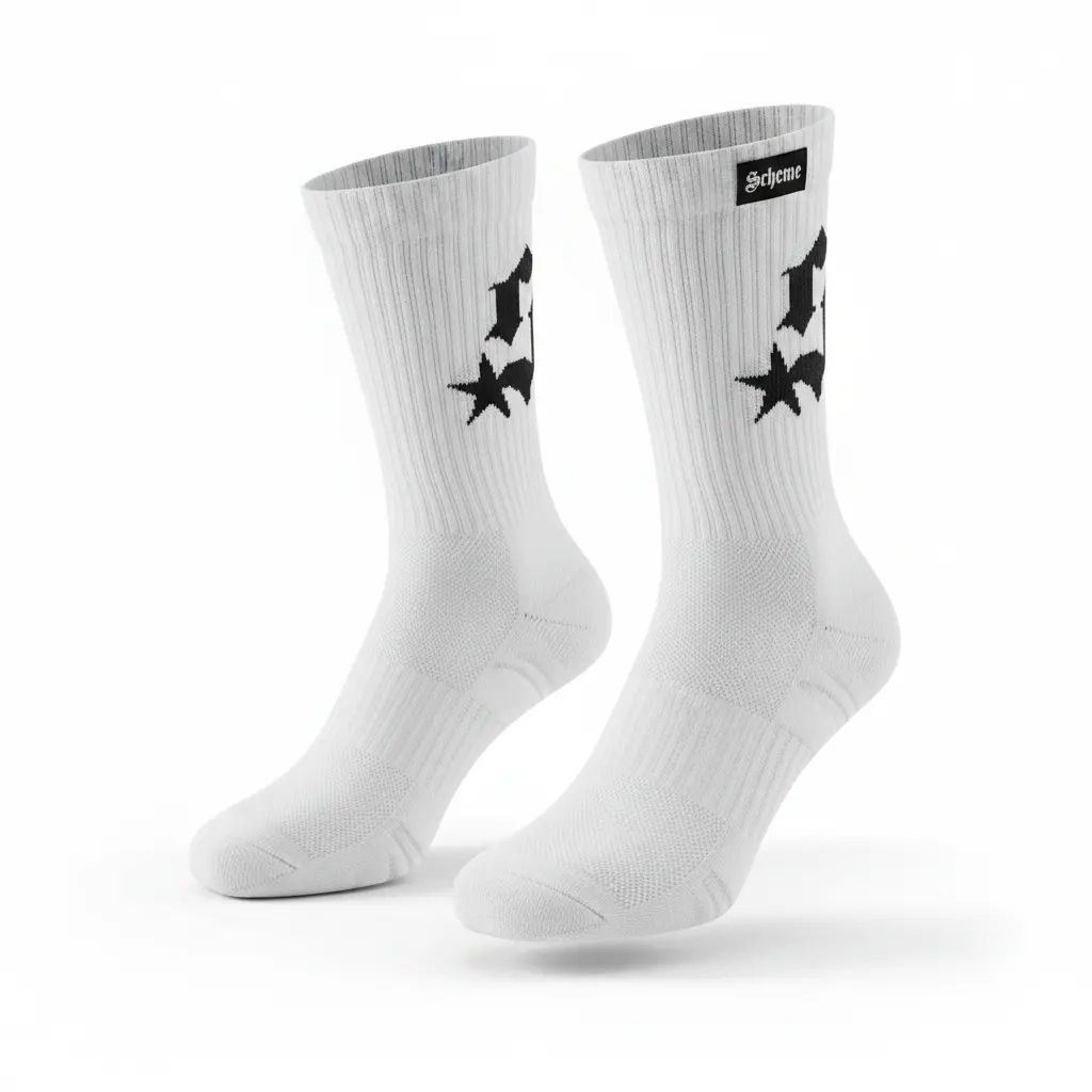 Scheme Everyday Universal Logo Dri-fit Socks - White