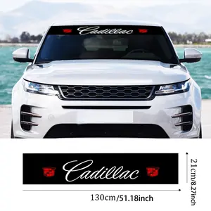 Cadillac Car Decorative Sticker, Front Windshield Decal, Sporty Style, Universal Fit for Rear Windshield, Door, Body, Easy Clean