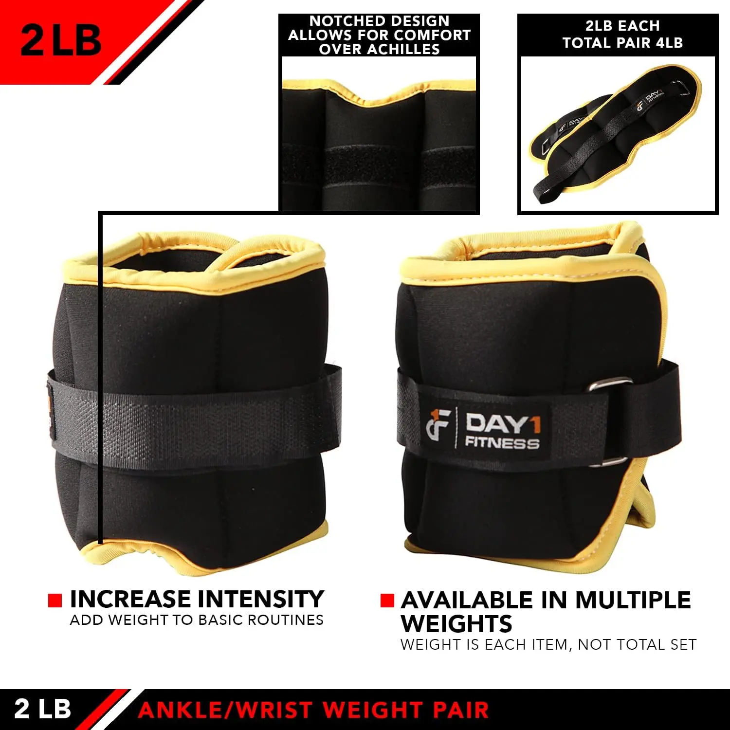 Ankle Weights, 2 Pack Ankle Weight Pair 10 Weight and Bundle Options, 0.5 to 8 lbs,Adjustable Straps,  Comfortable, Breathable, Moisture Absorbent Weight Straps for Men and Women
