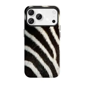 zebra-stripe Case for Girls black and white Shockproof Protective Phone Case for iPhone 17 ProMax 17Air 16Pro 15 14 zebra Print Design Anti Fall Cover