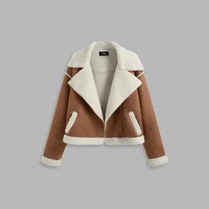 Cider [2 colors, size 0-26] Faux Sherpa Jacket