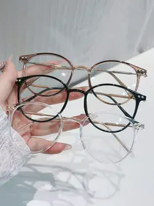 Women's PC Oval Cat Eye Glasses, Vintage Elegant Classic Style, High-Quality Trendy Casual Lightweight Unisex Flat Mirror