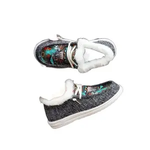 Fashion Snow Boots with Ethnic Bull Head Decoration Anti-Slip Breathable Design Comfortable Casual Shoes for Men & Women