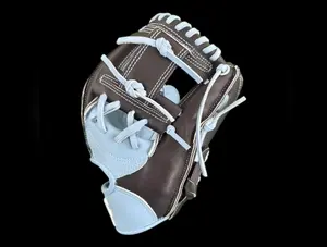 Custom RawEdge Series 11.5” I-Web Baby Blue Black Baseball Gloves