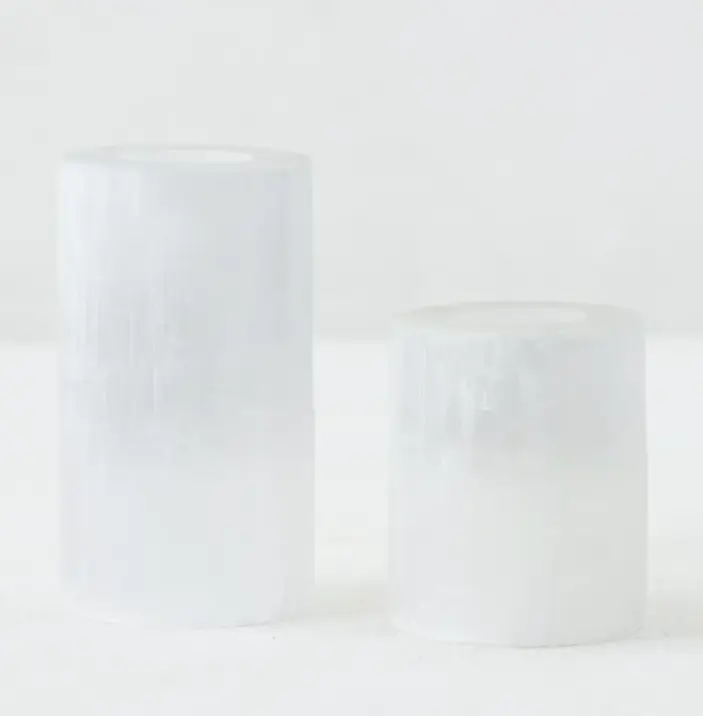 Z Gallerie Universal Selenite Votive Candle Holder - Candle Holders for Table Centerpiece, Bathroom Decor, Interior Decoration Accessories, Room Accessories, Decoration Items