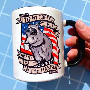 American Meme Mug Raccoon Funny Gift Dad Brother Roommate Gift America Themed Gift Father 4th July Memorial Day Gift for Veteran Unhinged